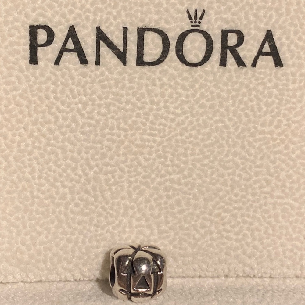 PANDORA Retired Pumpkin Jack-O-Lantern Halloween Bead Charm